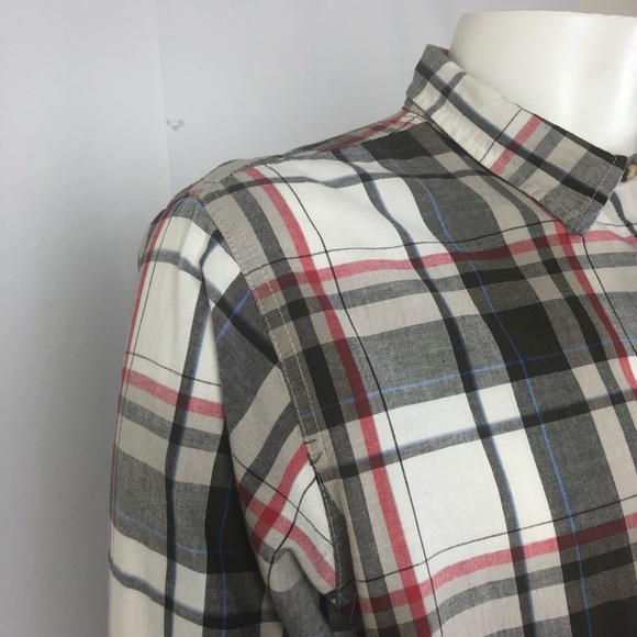 Wrangler Rugged Men's Plaid Western Shirt-Black & White-Sz Large Long Sleeve EUC - Picture 7 of 12